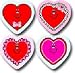 SHAPE STICKERS VALENTINE HEARTS