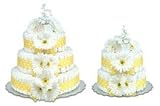 Bloomers Yellow Gerbera Daisies With Polka Dots Diaper Cake-3 Tier
