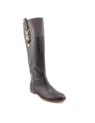 Coach Martta Womens Size 7 Black Leather Fashion Knee-High Boots
