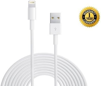 AtoZ Deals Extra Long Extended Ten Feet 10 Ft USB Data Cable Wire 8 Pin Lighting to USB Charging Charger Cord Cable for iPhone 5 5C 5S iTouch 5 iPad 4 iPad Mini Nano Latest Model Compatible with iOS 7
