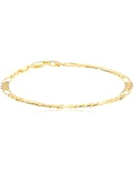10k Yellow Gold Figaro Bracelet, 8"