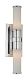 Minka Lavery Wall Sconces 602-77 Glass ADA 2 Light 80 watt (16"H x 4"W) Vanity Lighting in Chrome