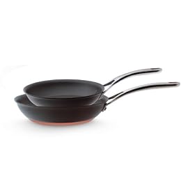 Buy Anolon Nouvelle Copper Hard Anodized Nonstick 8-Inch and 10-Inch Open Skillets Twin Pack now!