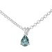 Teardrop Crystal Set Silver Pendant