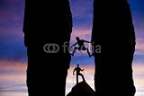 Wallmonkeys Peel and Stick Wall Decals - Team of Climbers Reaching the Summit. - 24
