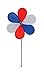 In the Breeze 6-Petal Flower Spinner, 12-Inch Patriot Fabric Flower Spinner, 2885