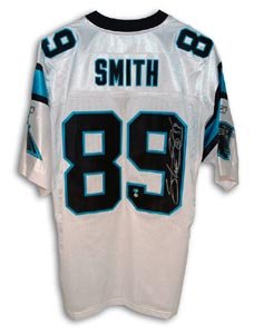 Steve Smith Signed Carolina Panthers White Authentic Jersey