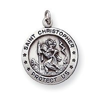 Sterling Silver St. Christopher Medal