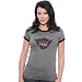 Majestic Threads Phoenix Suns Charcoal Ladies Swarovski Crystal Melange Ringer T-shirt