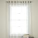Set of 4 Grommet Top Sheer Organza Window Panels, 84 in set, White
