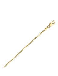 10K Yellow Gold 1.2mm Diamond Cut Octagon Box Chain with Lobster Clasp
