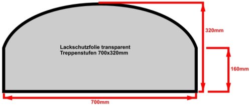 13er Pack Lackschutz Stufenmatte - Set Treppen Stufen Lackschutzfolie transparent (700x320mm)