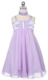 New Delicate Chiffon Dress ~ sz 4 to 16 Girls ~ Choice of Pink, Lilac or Ivory