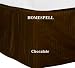 Homespell Egyptian Cotton 300 Thread Count Sateen Stripe Bed Skirt Chocalate Queen.