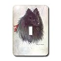 Dogs Pomeranian - Black Pomeranian - Light Switch Covers - single toggle switch