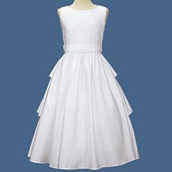 Girls COMMUNION Dress White LITO Special Occasion Wedding Flower Girl 7-14