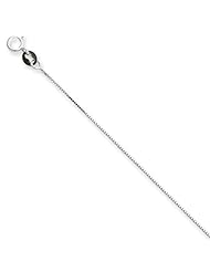 14k White 20in Gold .5mm Box Necklace Chain. Metal Wt- 1.22g