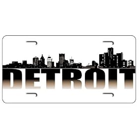 Detroit City License Plate