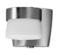 American Fluorescent ARMW1F13SNECT Aria Mini Outdoor Sconce, White Glass with a Satin Nickel Finish 13W
