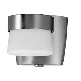 American Fluorescent ARMW1F13SNECT Aria Mini Outdoor Sconce, White Glass with a Satin... by American Fluorescent