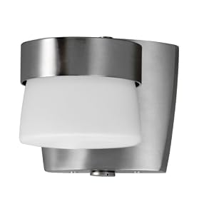 American Fluorescent ARMW1F13SNECT Aria Mini Outdoor Sconce, White Glass with a Satin... by American Fluorescent