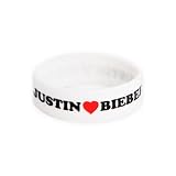 Justin Bieber Heart Rubber Bracelet