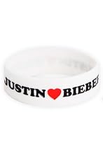 Justin Bieber Heart Rubber Bracelet