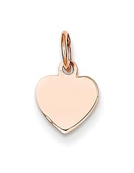 14k Rose Gold Heart Disc Pendant. Metal Wt- 0.3g
