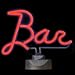 Neon bar sign in red colour