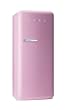 Smeg FAB28URO 9.22 cu. ft. 50's Style Refrigerator with Antibacterial Interior, Ice Compartment and Adjustable Glass Shelves: Pink