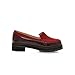 Charm Foot Fashion Womens Platform Mid Heel Loafers Shoes
