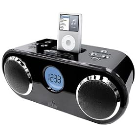 iLuv I166-BLK Stereo iPod Dock with Dual Alarm Clock System (Black) by iLuv