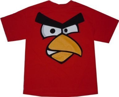 Angry Birds Turbo Bird Tee T-shirt Child Sized Red (Large 6-7)