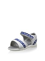 Billowy Sandalias planas (Blanco / Azul)