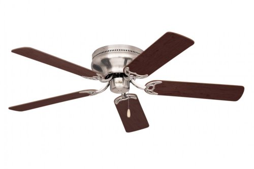 Emerson CF805SBS Snugger Indoor 52-Inch 5-Blade Ceiling Fan with Dark Cherry/Mahogany Blades, Brushed Steel On Sale
