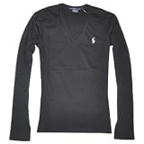 Ralph Lauren Sport Women Long Sleeve Pony Logo V-Neck T-Shirt