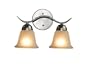 Yosemite Home Decor 6322SN Maple 13-Inch 2-Light Bathroom Vanity, Satin Nickel