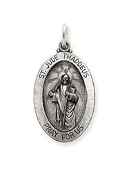 Sterling Silver Saint Jude Thaddeus Medal