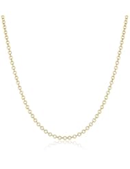 14k Yellow Gold 1.5mm Rolo Chain Necklace, 24"
