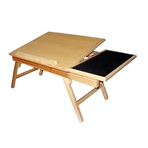 Portable Laptop Bed Tray Multiuse Laptop Desk w/Removable Mouse Pad