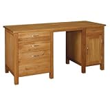 Brooklyn Solid Oak Desk Ready Assembled with file drawer