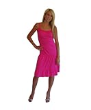Sweetees Pink Evita Lace Trimmed Peasant Dress