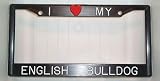 Black Plastic I Love My English Bulldog Frame