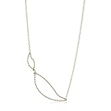By Boe Twisted Double Leaf Necklace 14k Gold F
