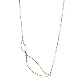 By Boe Twisted Double Leaf Necklace 14k Gold Filled