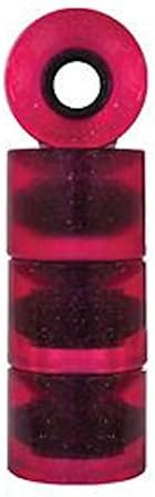 Red Skateboard Cruiser Wheels 59Mm 78A Pink Glitter Set Of 4