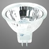 COVERED LENS MR16 BAB 20 WATTS HALOGEN LIGHT BULB LONG LIFE 12 VOLTS