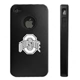 Apple iPhone 4 4S 4G Black Aluminum & Silicone Case Ohio State