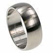 316L Stainless Steel Ring with matte polish. Width: 8mm