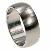 316L Stainless Steel Ring with matte polish. Width: 8mm